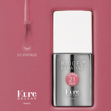 Kure Bazaar Biogel Keratine Gel Polish So Vintage bottle and texture swatch