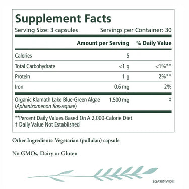 The Synergy Company Blue-Green Algae Capsules | Natural Supplements UK
