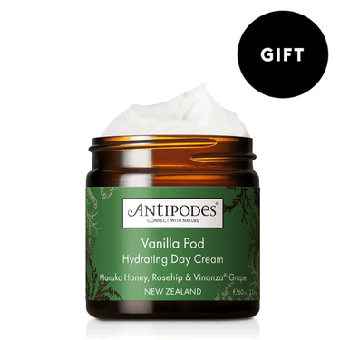 Free Vanilla Pod Day Cream When Shop Two Antipodes Products