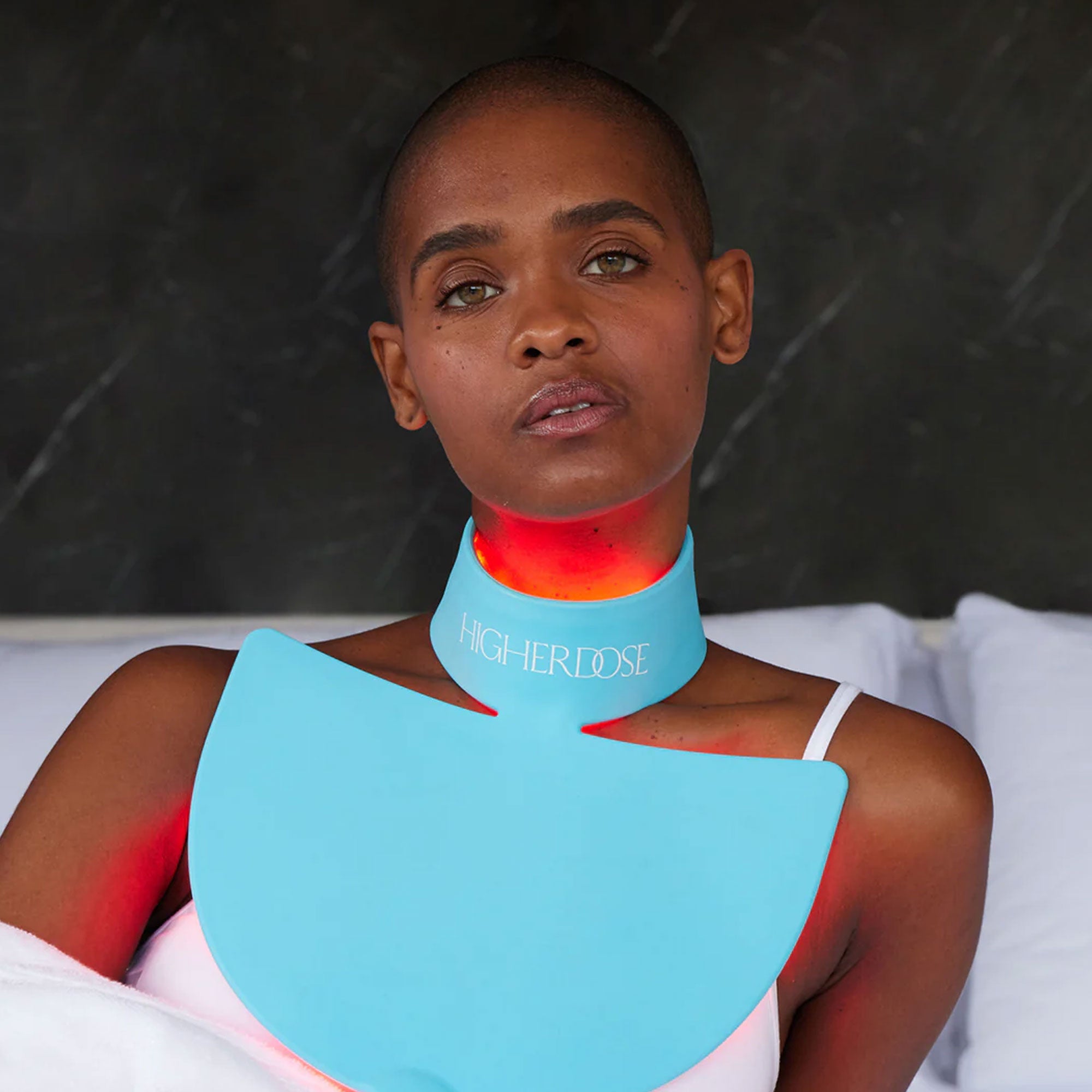 HigherDOSE Red Light Neck Enhancer | At Home LED Mask – Content Beauty ...