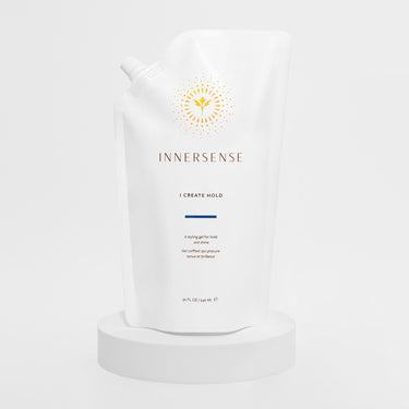 Pouch of Innersense I Create Hold Styling Gel Refill on shelf