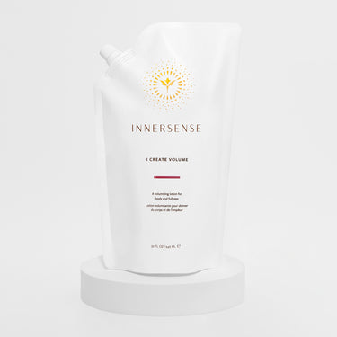 Pouch of Innersense I Create Volume Lotion Refill on shelf