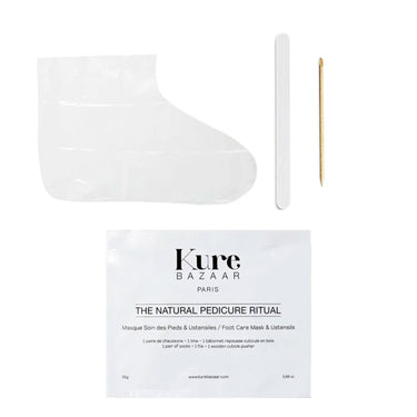 Flat lay image of the contents of Kure Bazaar The Natural Pedicure Ritual