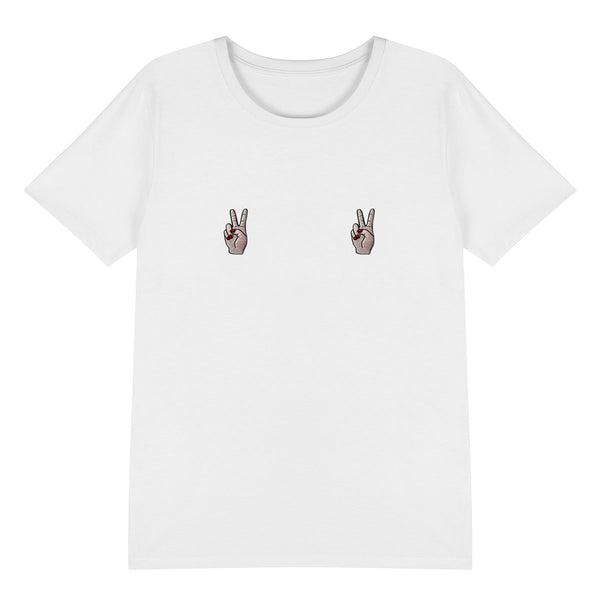 TitShirt Cutees Paris T-Shirt Peace White | Sustainable Fashion | UK Store