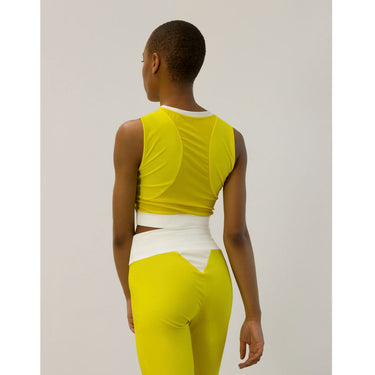 Go As U R Long Line Halter Yellow | Sustainable Activewear | Instore & Online UK