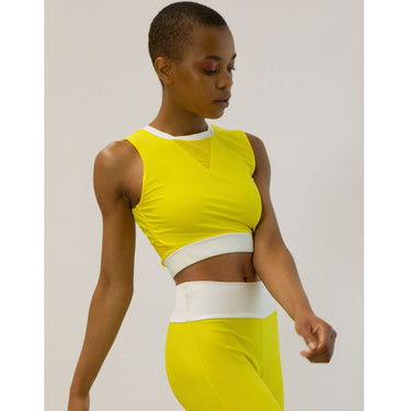 Go As U R Long Line Halter Yellow | Sustainable Activewear | Instore & Online UK