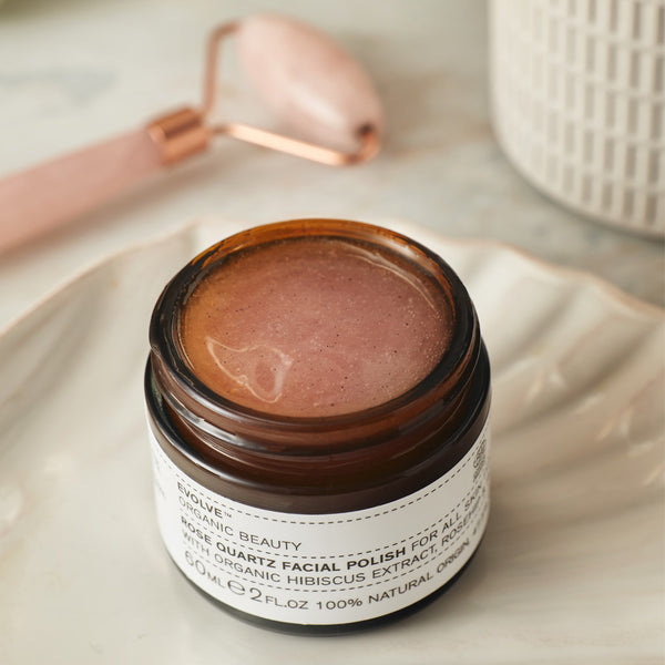 Evolve Rose Quartz Facial Polish Exfoliator | Natural Skincare UK