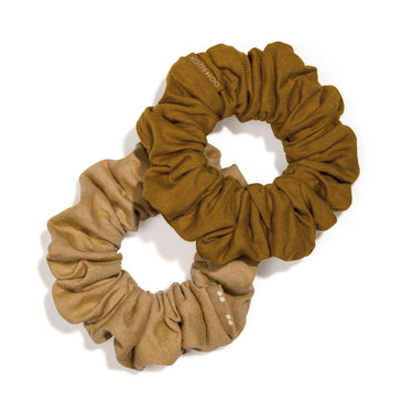 Kooshoo Organic Hair Scrunchies in Gold Sand | Plastic Free Hair Accessories