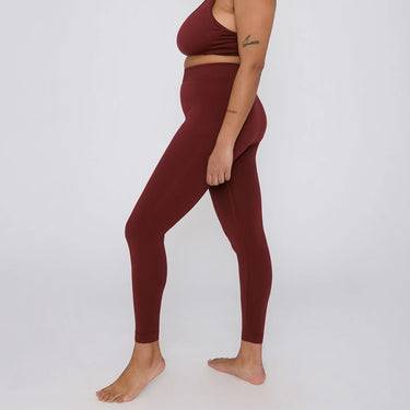 Organic Basics Active Leggings Burgundy | Sustainable Active Wear UK