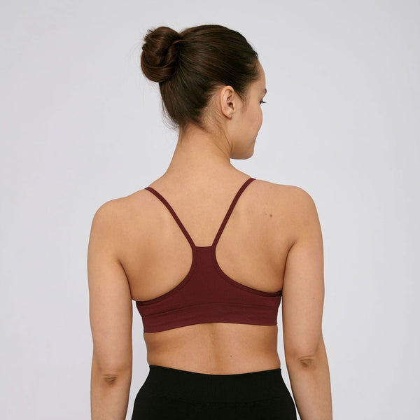 Organic Basics Active Sports Bra Burgundy | Sustainable Activewear UK