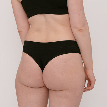 Organic Basics Thong 2-Pack Black | Organic Underwear UK
