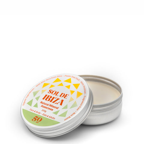 Sol De Ibiza Face & Body Plastic Free Tin SPF50 | Natural SPF UK