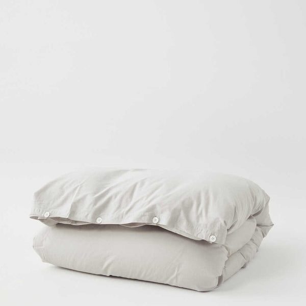 Tekla Organic Cotton Bedding Soft Grey | UK Stockist | Free Delivery