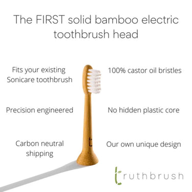 Truthbrush Bamboo Electric Toothbrush Set | Plastic Free Toothbrush