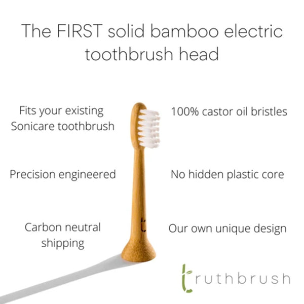Truthbrush Bamboo Electric Toothbrush Set | Plastic Free Toothbrush