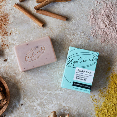 UpCircle Beauty Cinnamon & Ginger Chai Soap Bar | Organic Gentle Soap