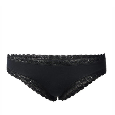 Woron Jupiter Lace Trimmed Panties Black | Sustainable Underwear UK